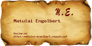 Matulai Engelbert névjegykártya
